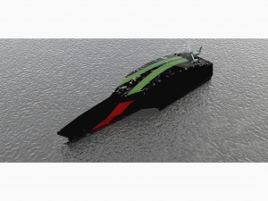 trimaran military ship 3D-Modell