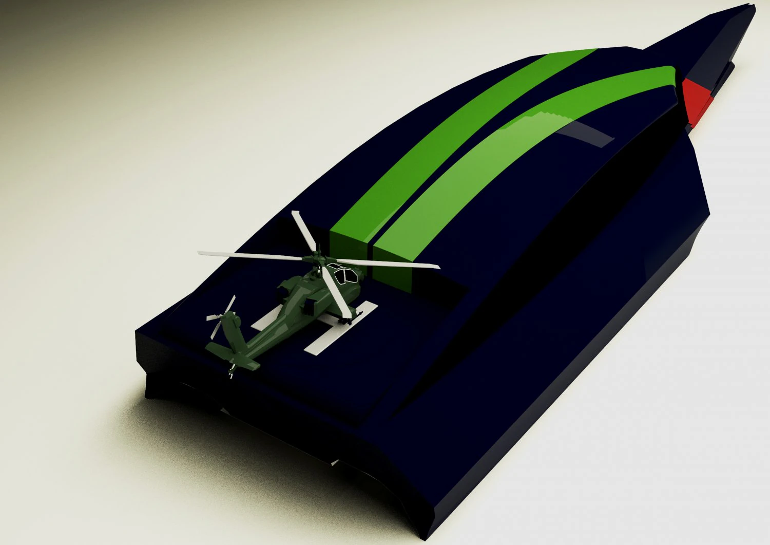 trimaran military ship 3D Model .c4d .max .obj .3ds .fbx .stl .blend 