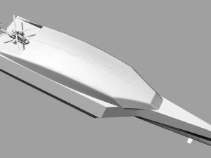trimaran military ship 3D Model