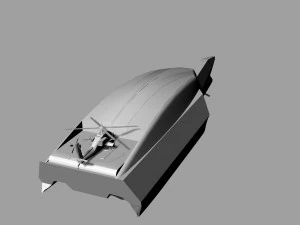 trimaran military ship 3D Model