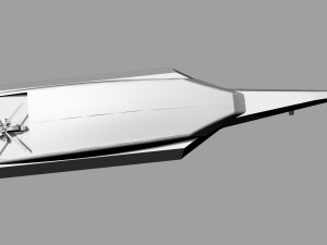 trimaran military ship 3D-Modell