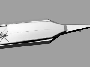 trimaran military ship 3D Model