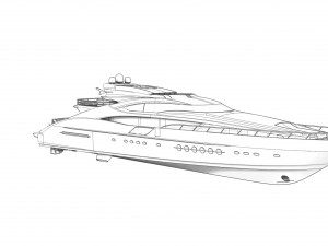 46m speed motor - yacht 3Dモデル