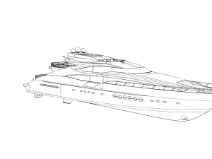 46m speed motor - yacht 3Dモデル
