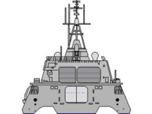 trimaran military ship 3D 模型
