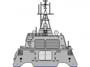 trimaran military ship 3D Model