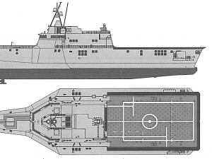 trimaran military ship 3D 模型