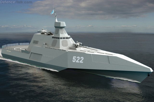 trimaran military ship 3D 模型 .c4d .max .obj .3ds .fbx .stl .blend 