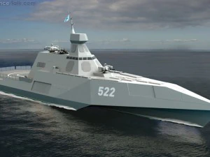 barco militar trimarán Modelo 3D