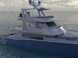 trawler yacht - boat - ship trawler concept 3D Model