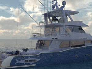 trawler yacht - boat - ship trawler concept 3D 模型
