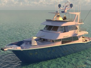 trawler yacht - boat - ship trawler concept 3D 模型