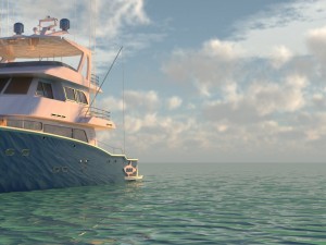 trawler yacht - boat - ship trawler concept 3D 模型