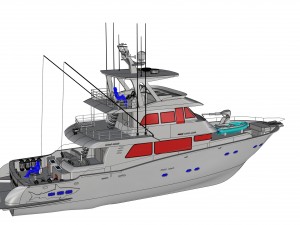 trawler yacht - boat - ship trawler concept 3D 模型