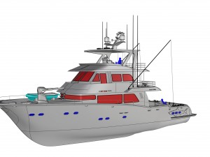 trawler yacht - boat - ship trawler concept 3D 模型