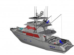 trawler yacht - boat - ship trawler concept 3D 模型