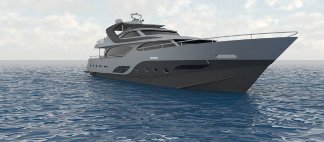 yacht 3D Model .c4d .max .obj .3ds .fbx .stl .blend 