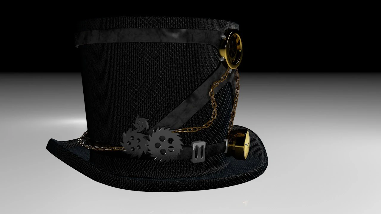スチームパンクの帽子 3Dモデル .c4d .max .obj .3ds .fbx .stl .blend 