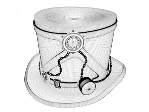 スチームパンクの帽子 3Dモデル