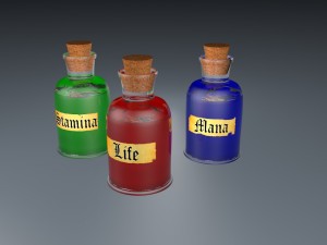 potion bottles 3D Model