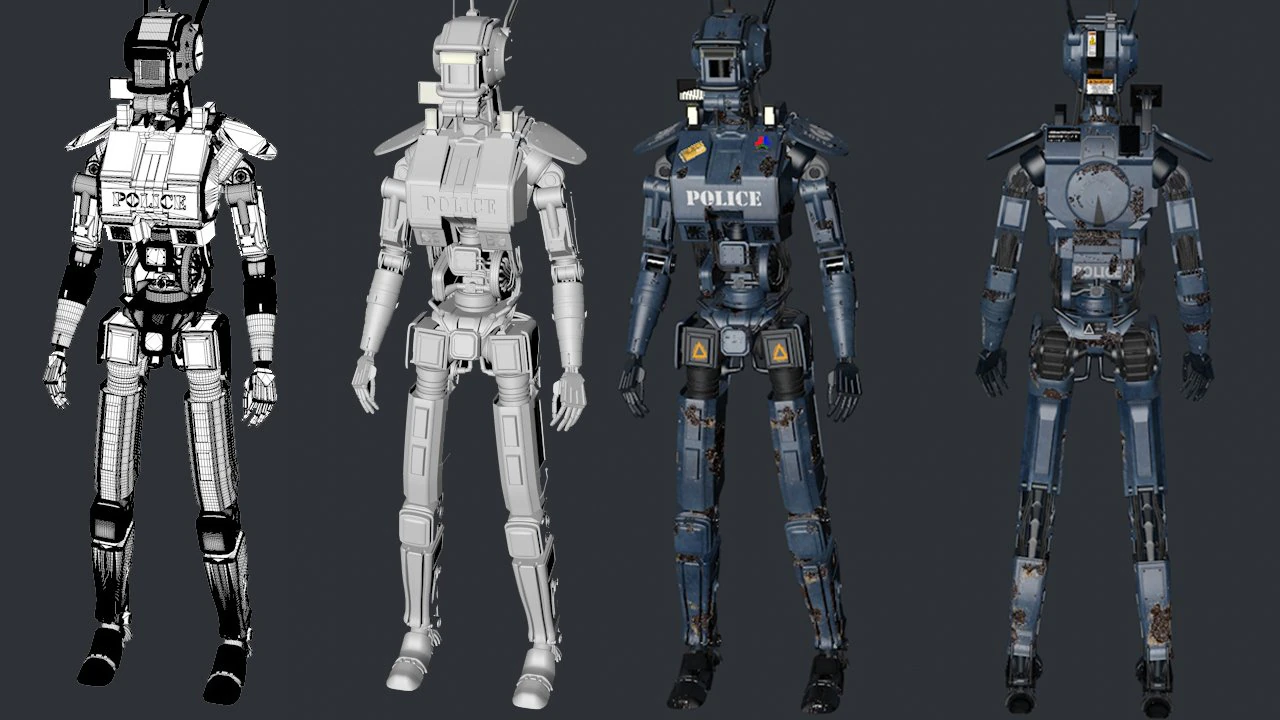 chappie scout 22 3D Model .c4d .max .obj .3ds .fbx .stl .blend