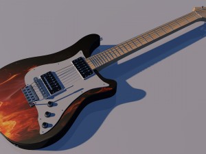 eletric guitar 3D 模型