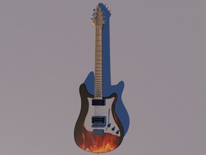 eletric guitar 3D 模型