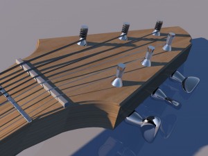 eletric guitar 3D 模型