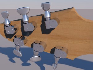 eletric guitar 3D 模型