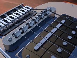 eletric guitar 3D 模型
