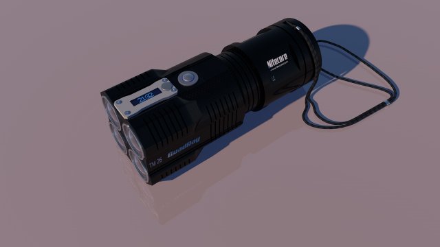 tactical flashlight 3D-Modell .c4d .max .obj .3ds .fbx .stl .blend 