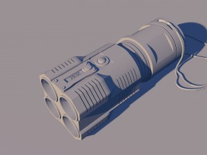 tactical flashlight 3D-Modell