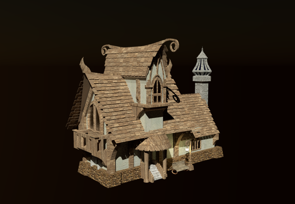 Dreamcore house 3D Model in Other 3DExport