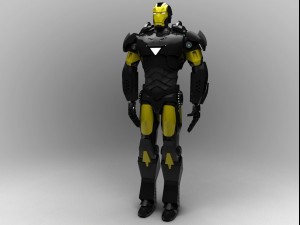 iron man black 3D Modell