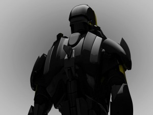 iron man black 3D Modell