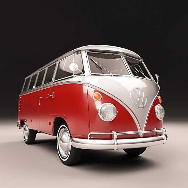 kombi 1967 3D Модель .c4d .max .obj .3ds .fbx .stl .blend