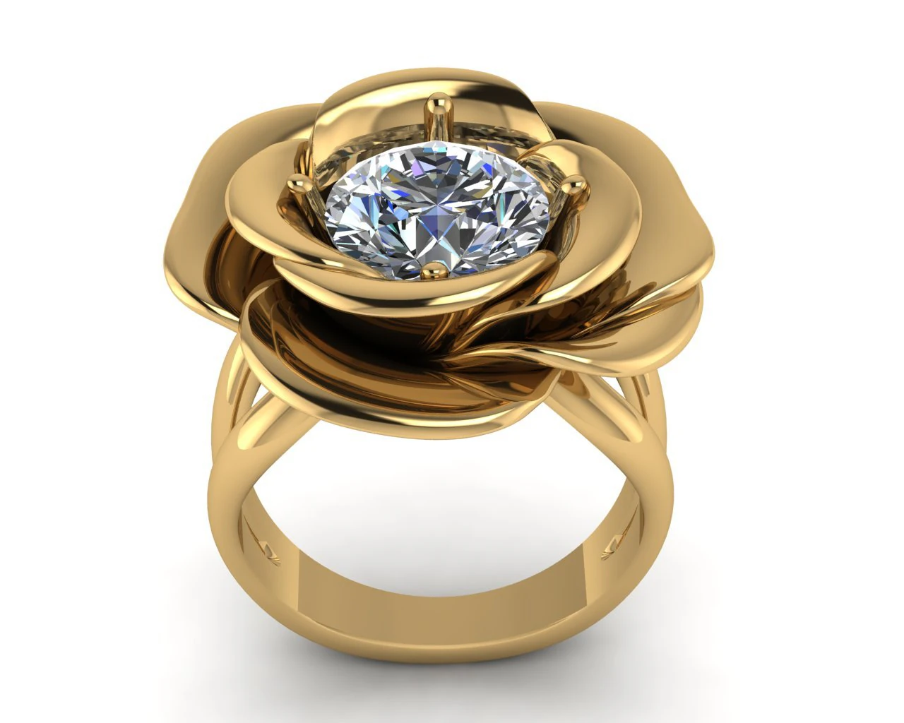 rose ring 3D Print Model .c4d .max .obj .3ds .fbx .stl .blend 