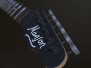 manson electric guitar Modello 3D