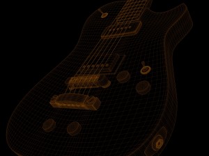 manson electric guitar Modello 3D