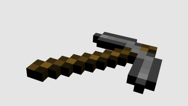 pick minecraft Modelo 3D .c4d .max .obj .3ds .fbx .stl .blend 