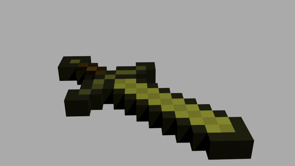 minecrafr sword 3D Model .c4d .max .obj .3ds .fbx .stl .blend