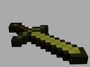 minecrafr sword Modèle 3D
