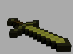 माइनक्राफ्ट तलवार 3D मॉडल
