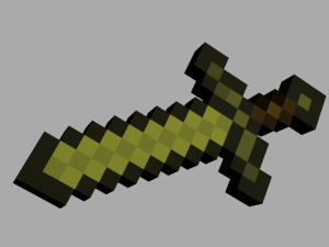 minecrafr sword Modello 3D