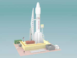 proton rocket 3D मॉडल
