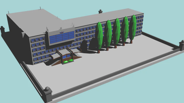 universidade Modelo 3D .c4d .max .obj .3ds .fbx .stl .blend 