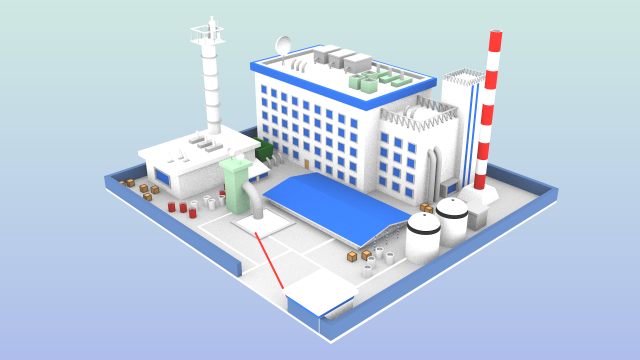 factory low poly 3D Модель .c4d .max .obj .3ds .fbx .stl .blend 