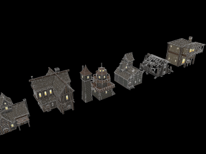 fantasy building pack Model 3D