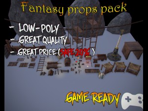 fantasy props pack pbr 3D Model