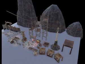 fantasy props pack pbr Modèle 3D